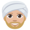 Person Wearing Turban - Medium Light emoji on Emojione